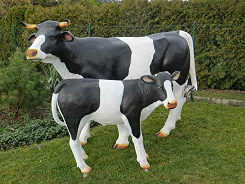 XXL Premium Kuh+Kalb Set lebensgross ca. 230cm Garten Deko Figur lebensecht von DEKO VERTRIEB BAYERN
