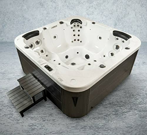 XXL Luxus SPA LED Whirlpool Set 215 x 215 cm Farblicht Outdoor+Indoor Pool 5 Personen Spedition DE Händler von DEKO VERTRIEB BAYERN
