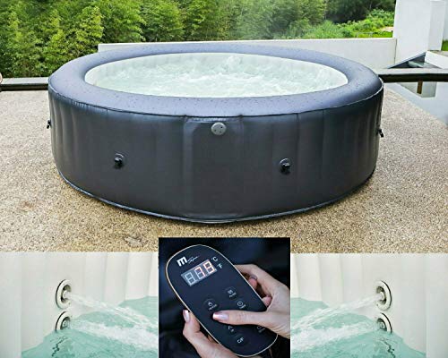 XXL Luxus aufblasbarer Whirlpool 204cm aufblasbar Outdoor Indoor Pool Heizung 6 Personen 125 Massagedüsen & 6 Hydromassagedüsen MSPA Neustes Modell 2024 von DEKO VERTRIEB BAYERN
