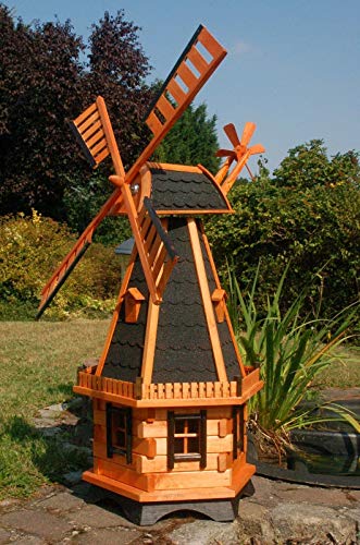 XXL Premium LED Solar Windmühle 145cm vers.Farben Bitum kugelgelagert Garten Deko, Farbe: dunkel mit Solar XXL Premium LED Solar Windmühle 145cm vers.Farben Bitum kugelgelagert Garten Deko, Farbe: dunkel mit Solar von DEKO VERTRIEB BAYERN