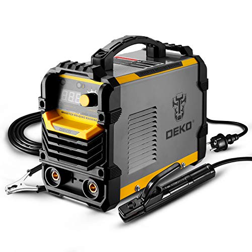 DEKO Schweißer 220V MMA 200A ARC Schweißer Elektrodenhalter, Arbeitsklemme, Eingangsnetzadapterkabel von DEKO