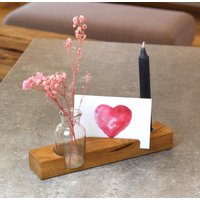 Eichenholz-Foto-/Kartenhalter von DEKOFAKTUR