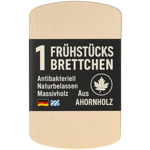 DEKOFANT Frühstücksbrettchen Holz 1-Stück gerundet 24x15x1cm Ahorn von DEKOFANT