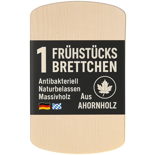 DEKOFANT Frühstücksbrettchen Holz 1-Stück gerundet 24x15x1cm Ahorn von DEKOFANT