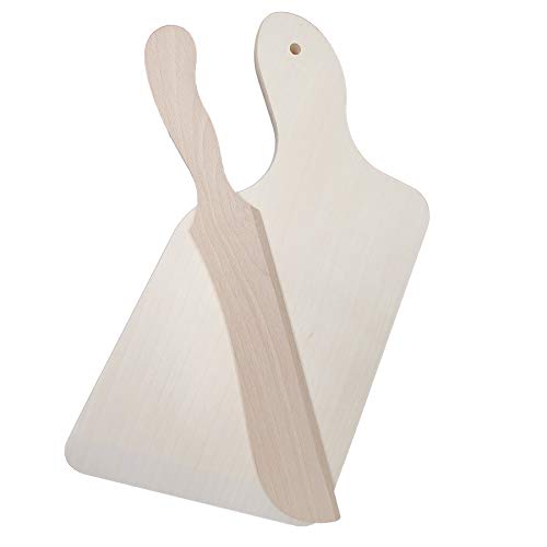 DEKOFANT Spätzlebrett Holz und Spätzle Messer ergonomisch I Spätzlehobel 29x15,5x1cm I links/rechts Händer von DEKOFANT