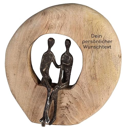 Personalisierte Deko Skulptur mit Wunschtext Gravur | einzigartiges persönliches Geschenk hochwertig von DEKOGURU