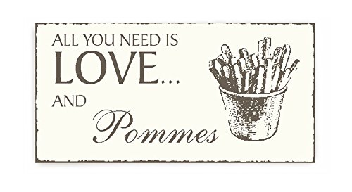 « All you need is Love and POMMES » SCHILD Dekoschild - Shaby Vintage Pommes Frites « All you need is Love and POMMES » SCHILD Dekoschild - Shaby Vintage Pommes Frites von DEKOLANDO