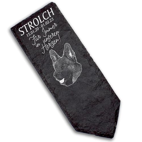 DEKOLANDO Grabstecker Grabschmuck Grabstein - Deutscher Schäferhund - Personalisiert Grab Deko 22x8 Grabdekoration DEKOLANDO Grabstecker Grabschmuck Grabstein - Deutscher Schäferhund - Personalisiert Grab Deko 22x8 Grabdekoration von DEKOLANDO