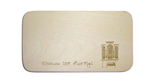 Frühstücksbrettchen « ORGEL KIRCHENORGEL » mit persönlicher Wunschgravur - Brett Frühstücksbrett Frühstück - Geschenk Orgelspieler von DEKOLANDO