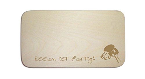 Frühstücksbrettchen « TISCHTENNIS » mit persönlicher Wunschgravur - Brett Frühstücksbrett Frühstück Schneidebrett - Ping Pong Hobby von DEKOLANDO
