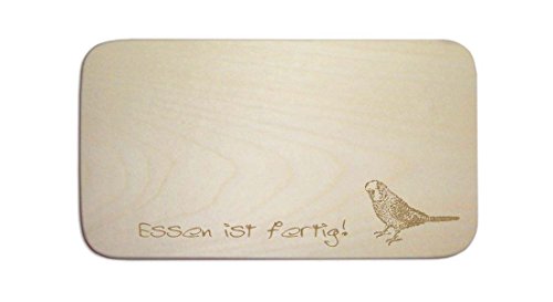 Frühstücksbrettchen « Wellensittich 02 » mit persönlicher Wunschgravur - Brett Frühstücksbrett Frühstück Schneidebrett - Vogel Sittich Frühstücksbrettchen « Wellensittich 02 » mit persönlicher Wunschgravur - Brett Frühstücksbrett Frühstück Schneidebrett - Vogel Sittich von DEKOLANDO