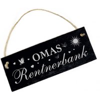 Omas Rentnerbank Schild Schiefer Gravur - Oma Dekoschild Rente Gartenbank 22 X 8 cm Türschild Schiefertafel Türdeko Wanddeko Geschenk Omas Rentnerbank Schild Schiefer Gravur - Oma Dekoschild Rente Gartenbank 22 X 8 cm Türschild Schiefertafel Türdeko Wanddeko Geschenk von DEKOLANDO