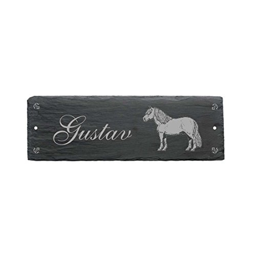 Schild Schiefer Pferd Shetlandpony Pferdebox personalisiert Stalltafel Wunschname 22 x 8 cm Schild Schiefer Pferd Shetlandpony Pferdebox personalisiert Stalltafel Wunschname 22 x 8 cm von DEKOLANDO