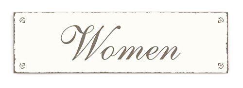SCHILD Dekoschild « WOMEN » Shabby Vintage Holzschild Türschild Dekoration Toilette WC Haushalt Gastro von DEKOLANDO