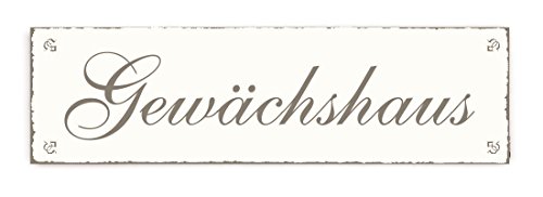 SCHILD Türschild « GEWÄCHSHAUS » Shabby Vintage Holzschild Dekoschild Dekoration Gärtner Florist Garten von DEKOLANDO