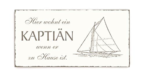 SCHILD Türschild « Hier wohnt ein KAPITÄN... » Vintage Holzschild Dekoschild Klingelschild Schifffahrt Seefahrt Boot Schiff SCHILD Türschild « Hier wohnt ein KAPITÄN... » Vintage Holzschild Dekoschild Klingelschild Schifffahrt Seefahrt Boot Schiff von DEKOLANDO