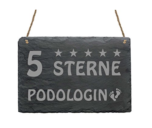Schiefertafel « 5-STERNE PODOLOGIN » Türschild Schild Fußpflege - das perfekte Geschenk für Podologen Fußpfleger - Füße Schiefertafel « 5-STERNE PODOLOGIN » Türschild Schild Fußpflege - das perfekte Geschenk für Podologen Fußpfleger - Füße von DEKOLANDO