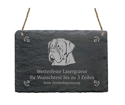 Schiefertafel « BOXER » IHR TEXT + MOTIV - 22 x 16 cm - Schild mit Hund Deutscher Boxer Schiefertafel « BOXER » IHR TEXT + MOTIV - 22 x 16 cm - Schild mit Hund Deutscher Boxer von DEKOLANDO