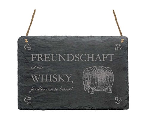 Schiefertafel Freundschaft ist wie Whisky - Schild Whiskeyfass 22 x 16 cm Schiefertafel Freundschaft ist wie Whisky - Schild Whiskeyfass 22 x 16 cm von DEKOLANDO
