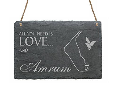 Schiefertafel « INSEL AMRUM » Schild mit Motiv - Größe ca. 22 x 16 cm - Dekoration Geschenk - Urlaub Ferien Nordsee Schiefertafel « INSEL AMRUM » Schild mit Motiv - Größe ca. 22 x 16 cm - Dekoration Geschenk - Urlaub Ferien Nordsee von DEKOLANDO