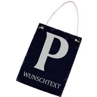 Schiefertafel P Mit Wunschtext Personalisiert Parkplatz Schild 16x22 cm Wetterfest Gravur Türschild Parkplatzschild Aus Schiefer von DEKOLANDO