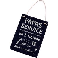 Schiefertafel Papas Service - Reparaturen Aller Art Täglich Geöffnet Schild 16x22 cm Türschild Garage Keller Geschenk Papa Werkstatt von DEKOLANDO