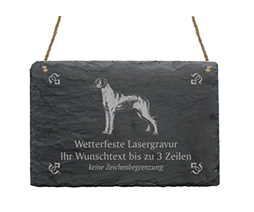 Schiefertafel « RHODESIAN RIDGEBACK » IHR TEXT + MOTIV - 22 x 16 cm - Schild mit Hund - Jagdhund Wachhund von DEKOLANDO