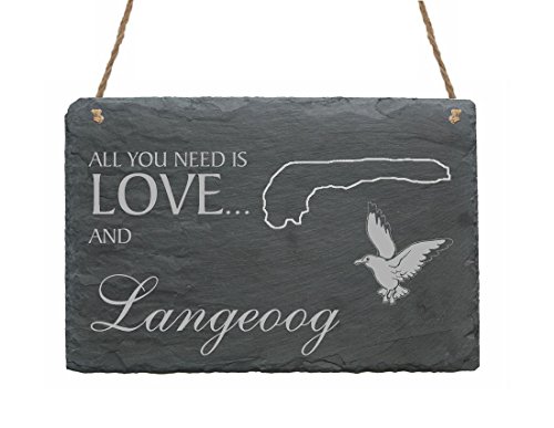 Schiefertafel « INSEL LANGEOOG » Schild mit Motiv - Größe ca. 22 x 16 cm - Türschild Dekoschild Dekoration - Urlaub Ferien Nordsee Schiefertafel « INSEL LANGEOOG » Schild mit Motiv - Größe ca. 22 x 16 cm - Türschild Dekoschild Dekoration - Urlaub Ferien Nordsee von DEKOLANDO