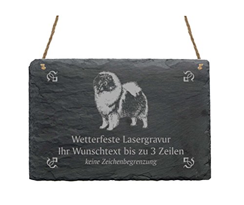Schiefertafel « WOLFSSPITZ » IHR TEXT + MOTIV - 22 x 16 cm - Schild mit Hund Keeshond Wolfsspitz Schiefertafel « WOLFSSPITZ » IHR TEXT + MOTIV - 22 x 16 cm - Schild mit Hund Keeshond Wolfsspitz von DEKOLANDO