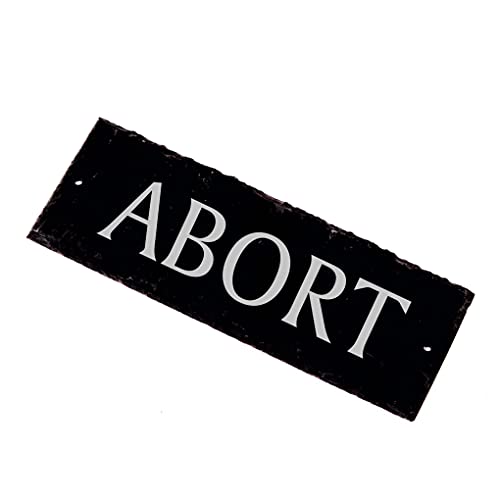 Abort Schild aus Schiefer graviert Toilettenschild WC Türschild 22 x 8 cm | Dekolando von DEKOLANDO