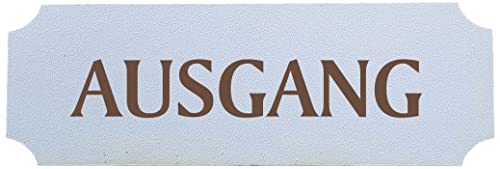 Schild « AUSGANG » 20 x 6,7 cm - Dekoschild Holzschild Türschild (20 x 6,7 cm) von DEKOLANDO