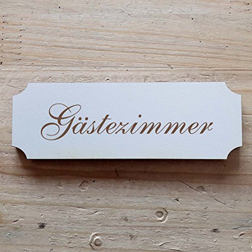 Schild « GÄSTEZIMMER » ab: 15 x 5 cm - Dekoschild Holzschild Türschild - Büro Restaurant (15 x 5 cm) von DEKOLANDO