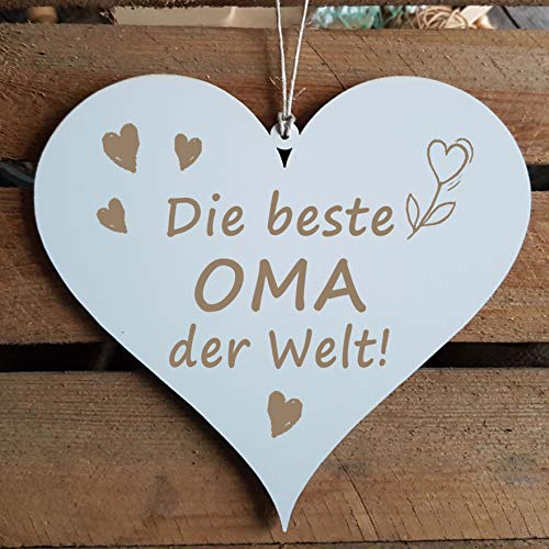 Schild Herz Die beste OMA der Welt von DEKOLANDO