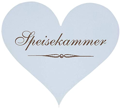 Schild Herz Speisekammer - ca. 13 x 12 cm - selbstklebendes Türschild Schild Herz Speisekammer - ca. 13 x 12 cm - selbstklebendes Türschild von DEKOLANDO