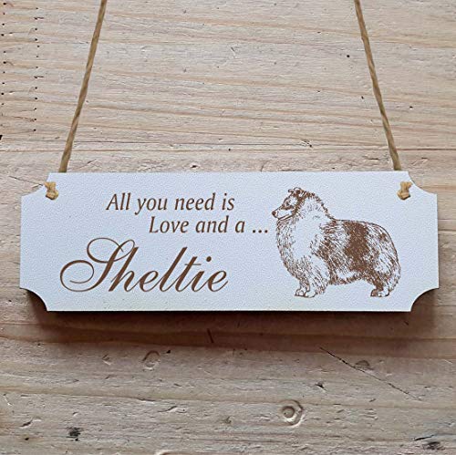 Schild « SHELTIE » 20 x 6,7 cm - Dekoschild Holzschild Türschild - Hund Haustier Schild « SHELTIE » 20 x 6,7 cm - Dekoschild Holzschild Türschild - Hund Haustier von DEKOLANDO