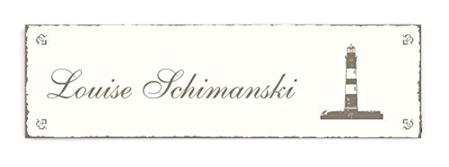 Selbstklebendes Türschild Leuchtturm Insel Amrum - mit persönlichem Namen Selbstklebendes Türschild Leuchtturm Insel Amrum - mit persönlichem Namen von DEKOLANDO