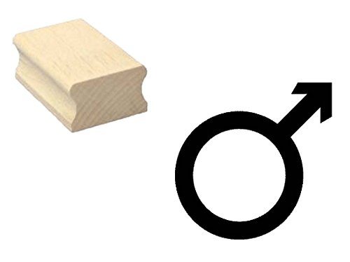 Stempel Holzstempel Motivstempel « MÄNNLICH SYMBOL » Scrapbooking - Embossing Basteln Gender Männer Mann Geschlecht von DEKOLANDO