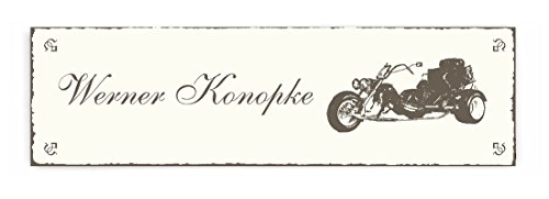 Selbstklebendes Türschild « TRIKE » Schild mit persönlichem Wunschnamen Name - Klingelschild - Biker Rocker Motorrad Club MC Selbstklebendes Türschild « TRIKE » Schild mit persönlichem Wunschnamen Name - Klingelschild - Biker Rocker Motorrad Club MC von DEKOLANDO