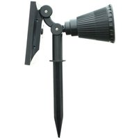 Solar led Strahler Spotlight schwarz, Gartenstrahler wetterfest, Outdoor Solarleuchte mit Erdspieß oder Wandmontage, Wandlampe von DEKOLEIDENSCHAFT