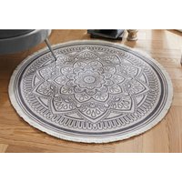 Teppich Mandala, rund, ø 120 cm, mit dekorativem Muster, Läufer, Vorleger von DEKOLEIDENSCHAFT
