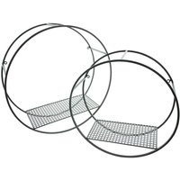 2x Wandregal Circle aus Metall, schwarz, Hängeregal, Dekoregal, Wanddeko, Küchenregal von DEKOLEIDENSCHAFT