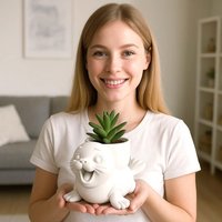 Süßer Niedliche Seerobbe Heuler | Übertopf Vase Sukkulenten Geschenk Gartenliebhaber Zimmerpflanzen Büro Dekoration Wohnung Seehund Süßer Niedliche Seerobbe Heuler | Übertopf Vase Sukkulenten Geschenk Gartenliebhaber Zimmerpflanzen Büro Dekoration Wohnung Seehund von DEKOONTOP