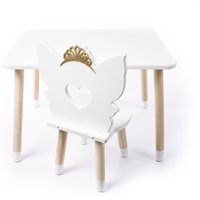 Dekormanda - Kindertisch Mit Stühle Feenstuhl Für Kleine Tierfreunde Weißer 1 Stuhl Dekormanda - Kindertisch Mit Stühle Feenstuhl Für Kleine Tierfreunde Weißer 1 Stuhl von DEKORMANDA