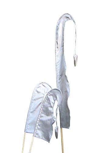 DEKOVALENZ - Balifahne Little SANUR mit Holzstange, mit herzförmiger Spitze, versch. Farben+Längen, Fahnenlänge:55 cm, Farbe:Silbergrau DEKOVALENZ - Balifahne Little SANUR mit Holzstange, mit herzförmiger Spitze, versch. Farben+Längen, Fahnenlänge:55 cm, Farbe:Silbergrau von DEKOVALENZ