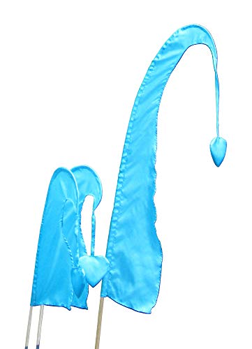 DEKOVALENZ - Balifahne Little SANUR mit Holzstange, mit herzförmiger Spitze, versch. Farben+Längen, Fahnenlänge:55 cm, Farbe:türkis DEKOVALENZ - Balifahne Little SANUR mit Holzstange, mit herzförmiger Spitze, versch. Farben+Längen, Fahnenlänge:55 cm, Farbe:türkis von DEKOVALENZ