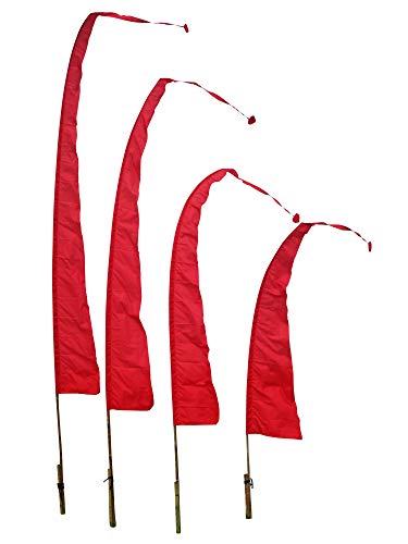 DEKOVALENZ - Balifahne SANUR, 5 Meter rot, Stoff ohne Stange, Umbul-Umbul Gebetsfahne DEKOVALENZ - Balifahne SANUR, 5 Meter rot, Stoff ohne Stange, Umbul-Umbul Gebetsfahne von DEKOVALENZ