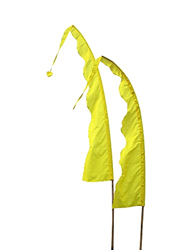DEKOVALENZ - Balifahne WAVE, Stoff ohne Stange, versch. Farben+Längen, Fahnenlänge:3 Meter, Farbe:gelb DEKOVALENZ - Balifahne WAVE, Stoff ohne Stange, versch. Farben+Längen, Fahnenlänge:3 Meter, Farbe:gelb von DEKOVALENZ