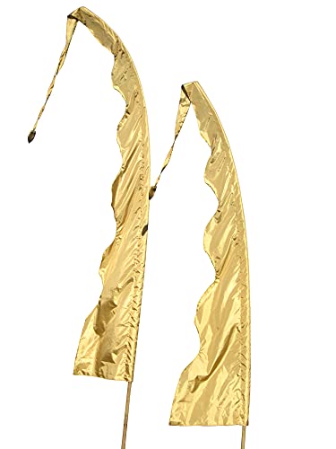 DEKOVALENZ - Balifahne WAVE, Stoff ohne Stange, versch. Farben+Längen, Fahnenlänge:3 Meter, Farbe:gold DEKOVALENZ - Balifahne WAVE, Stoff ohne Stange, versch. Farben+Längen, Fahnenlänge:3 Meter, Farbe:gold von DEKOVALENZ
