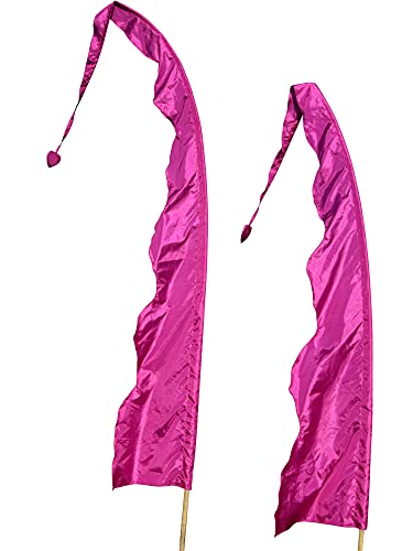 DEKOVALENZ - Balifahne WAVE, Stoff ohne Stange, versch. Farben+Längen, Fahnenlänge:3 Meter, Farbe:purpur von DEKOVALENZ