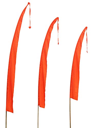 DEKOVALENZ - Balifahne SANUR, 6 Meter orange, Stoff ohne Stange, Umbul-Umbul Tempelfahne DEKOVALENZ - Balifahne SANUR, 6 Meter orange, Stoff ohne Stange, Umbul-Umbul Tempelfahne von DEKOVALENZ